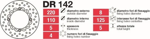 Discos de freno trasero Ducati 748-996 916