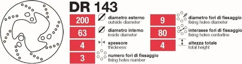 Discos de freno tras Rieju Mrx-Smx - DR143