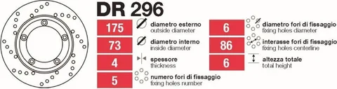 Discos de freno Piaggio Hexagon - DR296