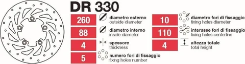 Discos de freno delantero Kymco People 50-250