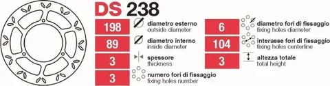 Discos de freno delt KTM 65-80 - DS238