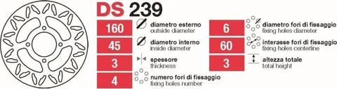 Discos de freno tras KTM 65-80 - DS239