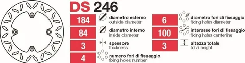 Discos de freno tras Kawa-Suzuki - DS246