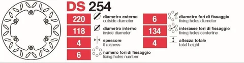 Discos de freno tras Suzuki RM-DRZ - DS254