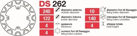 Discos de freno tras Suzuki RMZ 250-450 - DS262