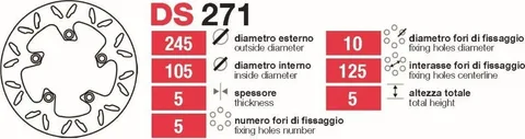 Discos de freno tras Yamaha Fazer-MT03 - DS271
