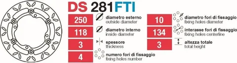Discos de freno delt Suzuki RMZ K5-K8 - DS281FTI