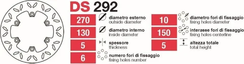 Discos de freno del-tras Kawa ZX-GPZ-GTR - DS292