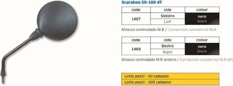 Espejo izq Aprilia Scarabeo 50-100