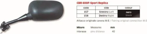 Espejo Honda CBR 600F Sport todas izdo