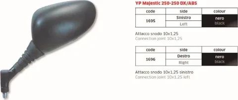 Espejo FAR YP Majestic 250-250 ABS