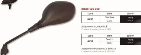 Espejo Yamaha X-Max 125 250 hasta 2012 izdo