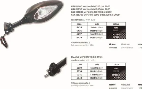 Espejo GSXR 600-750-1000-1300 izq