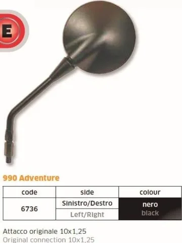 Espejo KTM 990 enduro varias M10X125 IZ DER