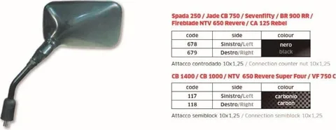 Espejo Honda CB sfifty NTV dcho