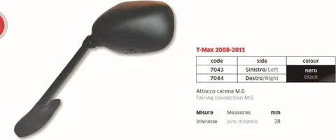 Espejo Yamaha TMAX 500 08-11 dcho