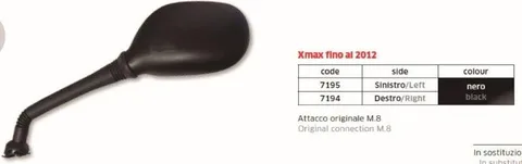 Espejo Yamaha X-Max IZ hasta el 2012
