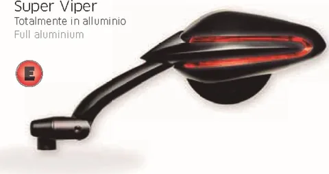 Espejo Super Viper negro con intermitente izdo