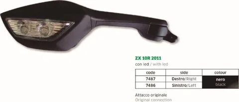 Espejo dcho. Kawa ZX10R 2011 conexión