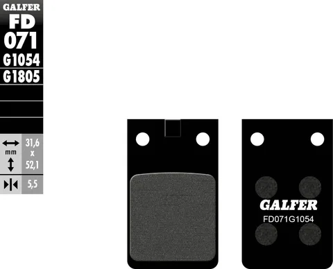 Pastillas Galfer FD071G1054 semi metal