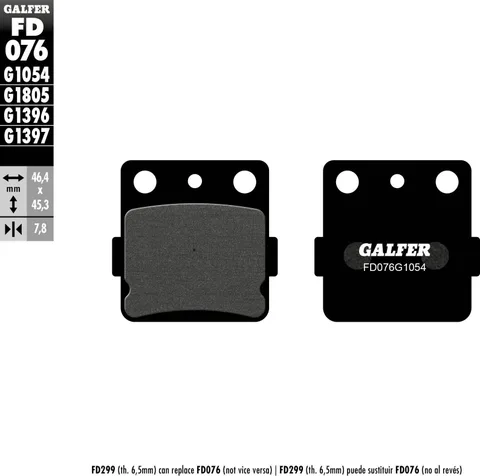 Pastillas Galfer FD076G1054 semi metal