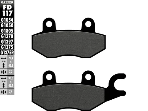 Pastillas Galfer FD117G1054 Semi Metal