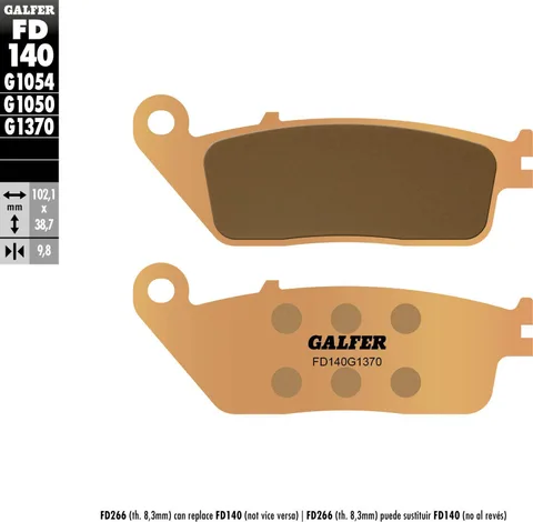 Pastillas Galfer FD140G1370 sinter street