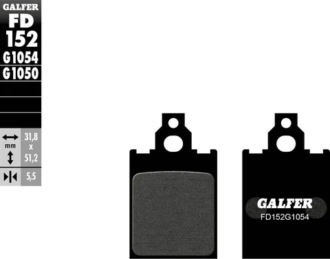 Pastillas Galfer FD152G1054 semi metal