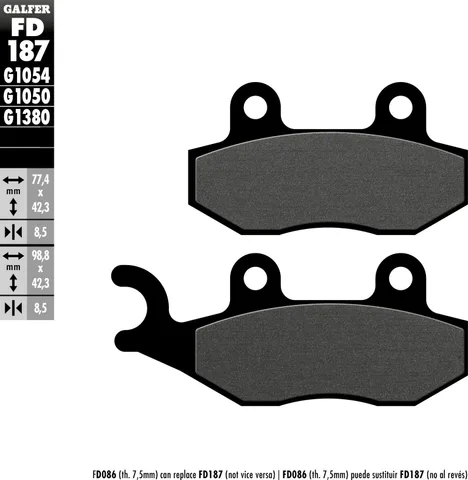 Pastillas Galfer FD187G1054 Semi metal