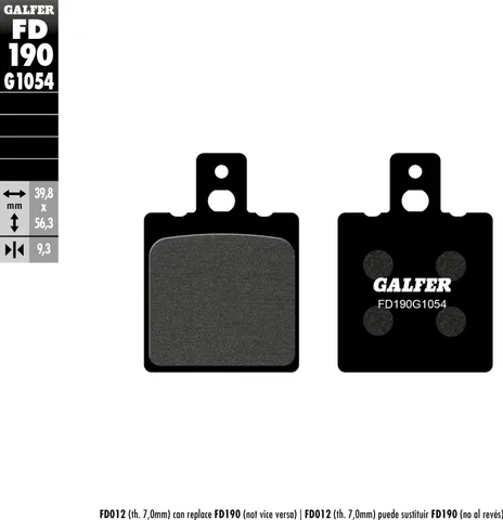 Pastillas Galfer FD190G1054 Semi metal