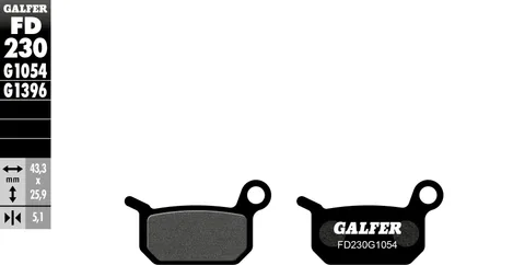 Pastillas Galfer FD230G1054 Semi Metal