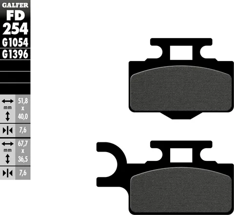 Pastillas Galfer FD254G1054 Semi Metal
