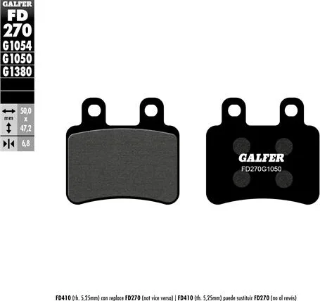 Pastillas Galfer FD270G1054 Semi Metal