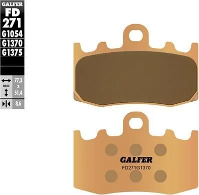 Pastillas Galfer FD271G1370 Sinter Street