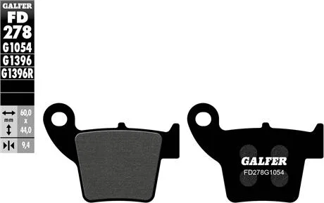 Pastillas Galfer FD278G1054 semi metal