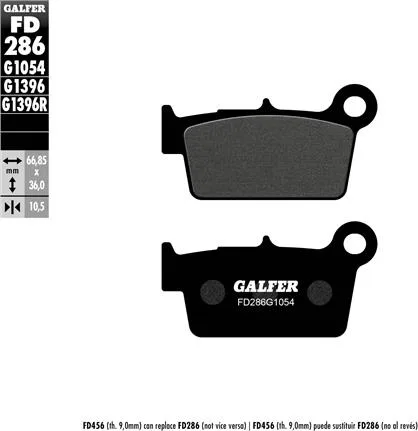 Pastillas Galfer FD286G1054 semi metal