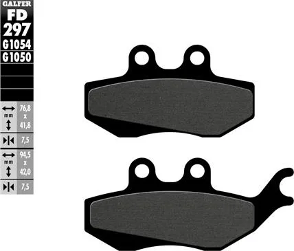 Pastillas Galfer FD297G1054 semi metal