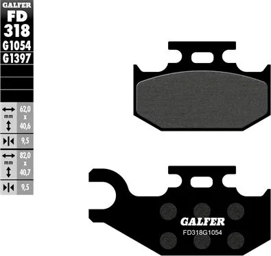Pastillas Galfer FD318G1054 semi metal