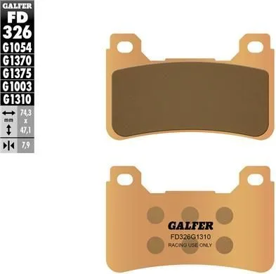 Pastillas Galfer FD326G1310 sinter racing