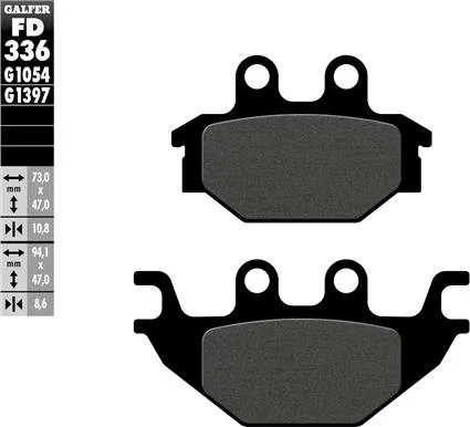 Pastillas Galfer FD336G1054 Semi Metal