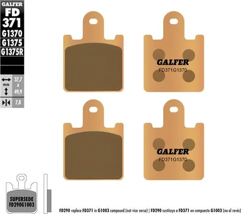 Pastillas Galfer FD371G1375 Sinter Sport