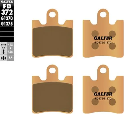 Pastillas Galfer FD372G1370 Sinter Street