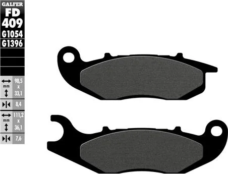 Pastillas Galfer FD409G1054 Semi Metal