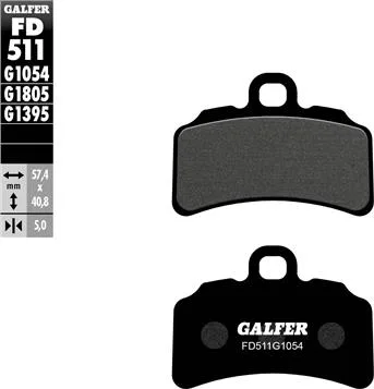 Pastillas Galfer FD511G1054 Semi Metal