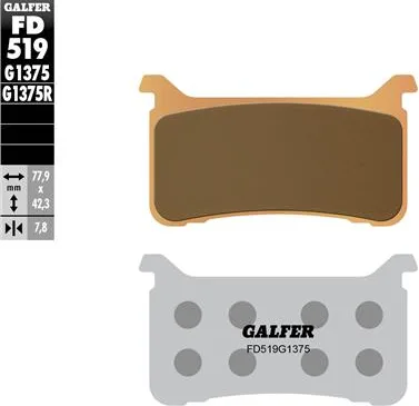 Pastillas Galfer FD519G1375 Sinter Sport