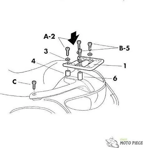 Soporte maleta Shad Honda NT 650 V Deauville 98