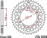 JT Sprockets Corona JT Sprockets JTA2020.48BLK aluminio, 48 dientes, paso 520, foto 2