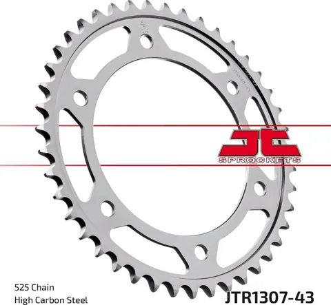 Corona JT Sprockets JTR1307.43 acero, 43 dientes, paso 525