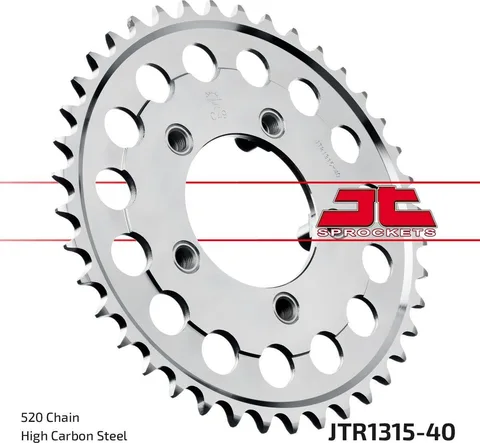 Corona JT Sprockets JTR1315.40 acero, 40 dientes, paso 520 para Honda NSR 250 R