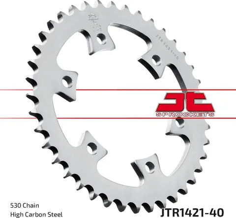 Corona JT Sprockets JTR1421.40 acero, 40 dientes, paso 530 para Can-Am DS